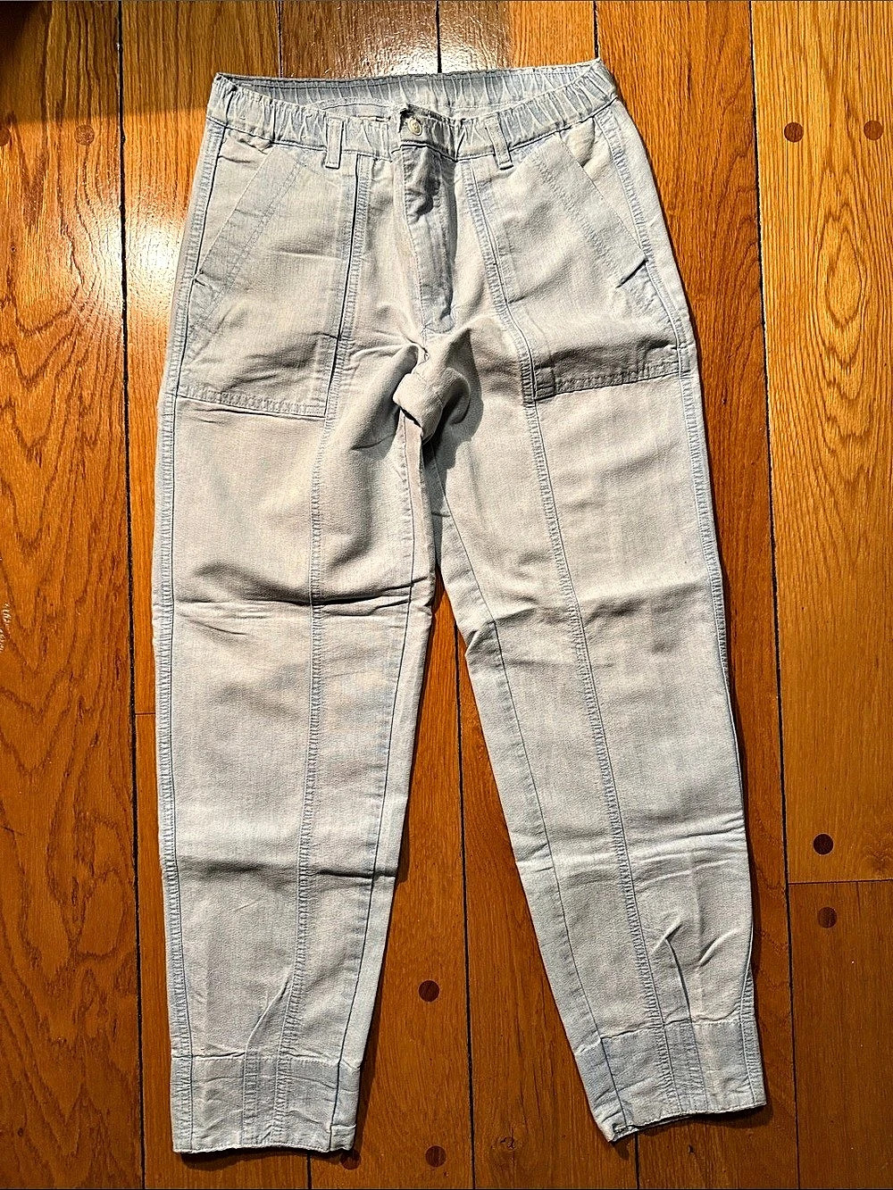 ZARA Utility Ankle Pants in Blue Size Medium Like New